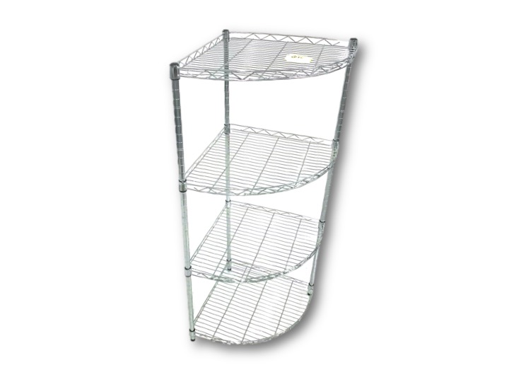 ÉTAGÈRE RANGEMENT MÉTAL D'ANGLE
