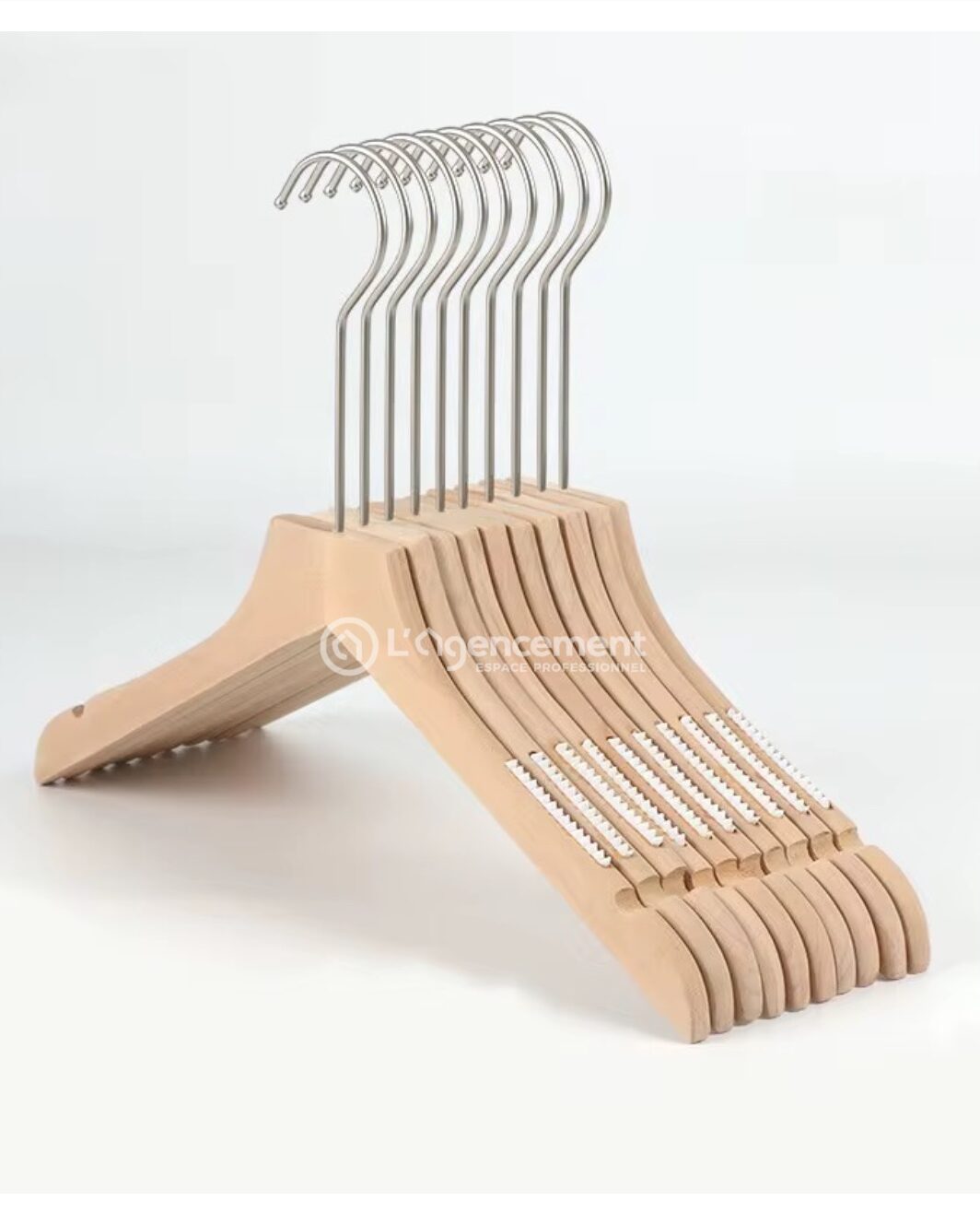 CINTRE BOIS ANTIDERAPANT 38CM
