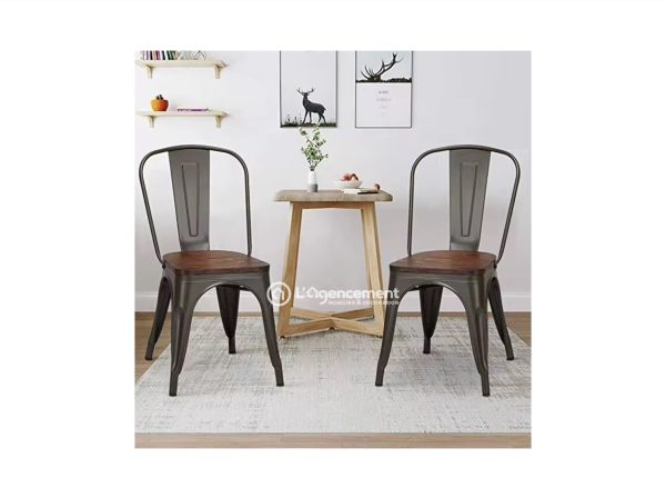 CHAISE BOIS & METAL