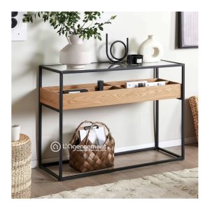 CONSOLE BOIS & METAL