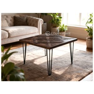 TABLE BASSE BOIS CARRE