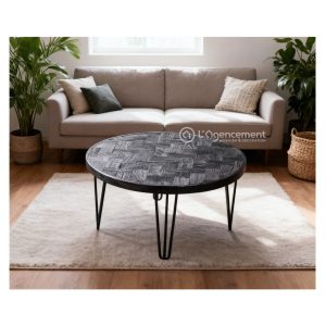 TABLE BASSE BOIS RONDE