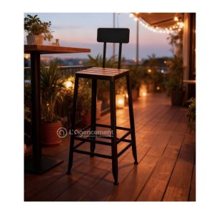 CHAISE HAUTE ALU & RESINE