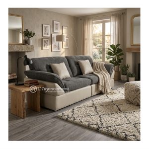 CANAPE DROIT ALBA 2 PLACES